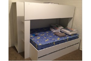 New Single over double bunk bed + optional trundle - Quadruple bunk bed!